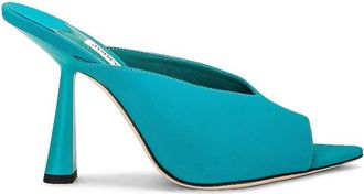 Jimmy Choo London Maryanne 100 Lycra Pointed-Toe Mules, Brand Size 34.5 ( US Size 4.5 )