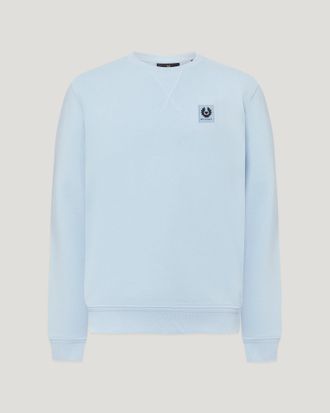 Belstaff Sweatshirt Mens Cotton Fleece Sky Blue Size 2XL