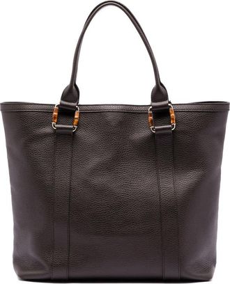 Gucci Pre-owned Gucci Grained Calfskin Bamboo Shopper Tote Ladies V4CYV212CGADMJ12