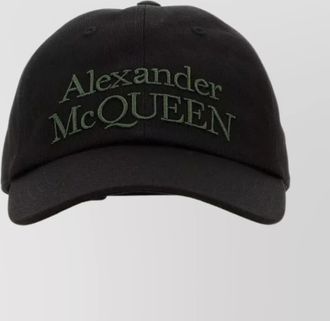 Alexander McQueen cotton logo baseball cap