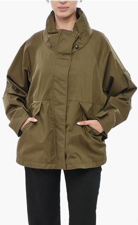 Woolrich Cotton Jacket LILY with Hidden Placket and Hood size Xl