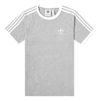 adidas Mens adidas originals Short Sleeve Gray T-Shirt FM3769