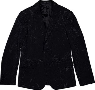 Roberto Cavalli Black Embellished Wool Blazer, Brand Size 48 ( US Size 38 )