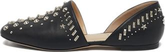 Jimmy Choo London Ballerine in pelle con borchie - Nero