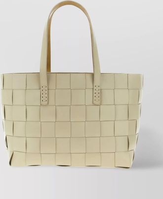 Dragon Diffusion rectangular woven tote bag with dual handles