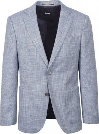 HUGO BOSS Regular-fit Blazer - Heren - Blazers - Blauw - L - Leer - Jassen
