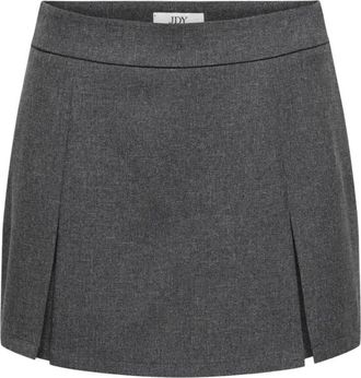 Jacqueline de Yong Polyester Blend Broeken with Elastane - Dames - Bermuda - Grijs - S - Polyester - Korte Broeken