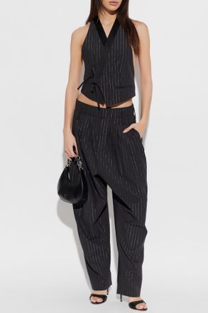 Kenzo Trousers With Lurex Thread, Womens, Black