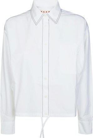 Marni Overhemden, Dames, Wit, M, Camicia