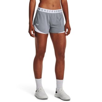 Under Armour Womens Play Up 3.0 Shorts, (055) Steel Light Heather/White/White, XXL