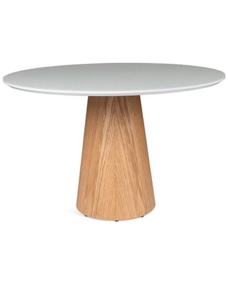 Urbia Modern Brazilian Mona Glass Top Round Dining Table
