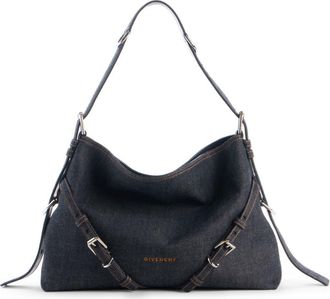Givenchy Large Voyou Denim Shoulder Bag in 415-Indigo Blue at Nordstrom