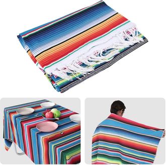 OEM Manta Mexicana De Sarape, Esterilla De Picnic, Mantel Estilo Hot Rod Para Fiestas Y Yoga, 120x180cm