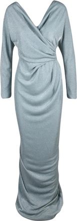 Rhea Costa Abito lungo a sirena - Dames - Avondkleed - Blauw - M - Kleedjes
