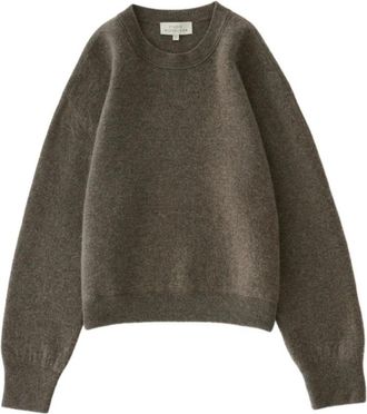 STUDIO NICHOLSON Morina Knit - Dames - Ronde hals truien - Bruin - 2XS - Wol - Truien & Vesten