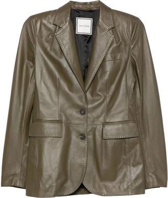 Tagliatore Sophie Leather Jacket - - Jackets - Donna - Verde - XS