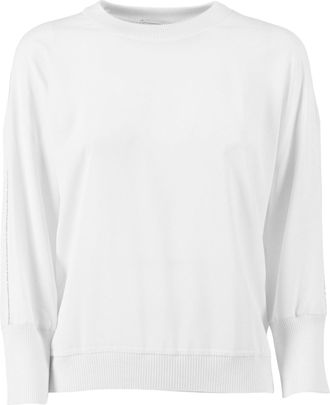 PESERICO Metallic Stitch Knitted Sweater
