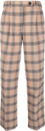 Zimmermann Luminosity checked tailored trousers - women - Polyester/Wool/Viscose/Silk - 0 - Neutrals