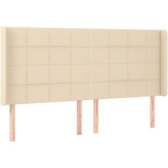 vidaXL Cabecero Con Led De Tela Color Crema 163x16x118/128 Cm Vidaxl
