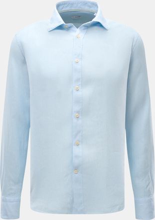 Braun Hamburg Men - Linen shirt shark collar light blue