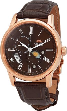 Orient Sun and Moon Automatic Brown Dial Mens Watch RA-AK0009T10B