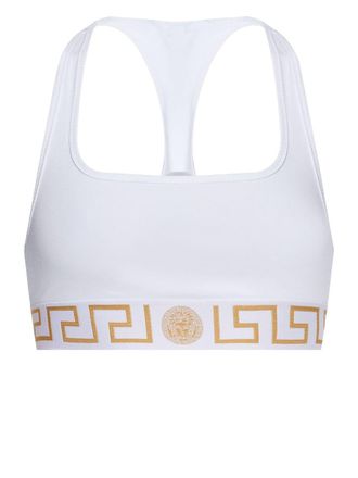 Versace Greca Border bralette - White