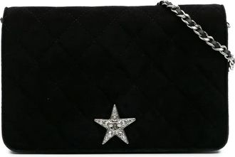Chanel Borsa a tracolla Cocostellar in pelle scamosciata trapuntata con catena 2019 - Nero