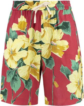 Dr&ocirc;le de Monsieur Linnen Katoenen Bermuda Shorts - Heren - Korte Broeken - Veelkleurig - S - Katoen - Korte Broeken