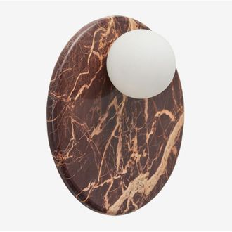 Sklum Aplique da parete &Oslash;30 cm in marmo con sfera di cristallo Conrad SKLUM