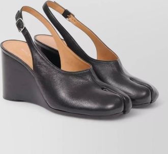 Maison Margiela leather wedge slingback pumps