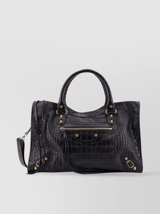 Balenciaga le city medium leather shoulder bag
