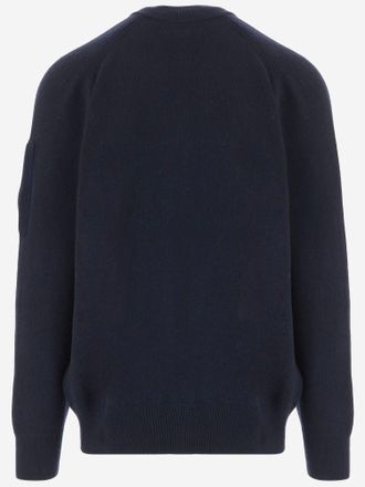 C.P. Company Mens Knit Zip Sweater Navy Wool-Blend