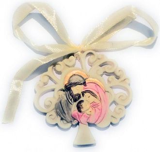 Trade Shop Trade Shop - Bomboniera Nativita Albero Vita Per Cresima Giuseppe Madonna Bambino Appendino