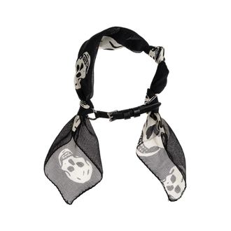 Alexander McQueen Alexander McQueen, Bracelets, female, Black, Size: ONE SIZE Skull Leather Bracelet