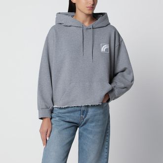 Maison Margiela Felpa con cappuccio grigia m&eacute;lange