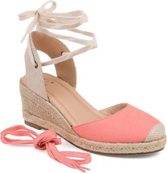 Journee Collection Women & apos;s Monte Medium and Wide Width Espadrille Wedge Sandals