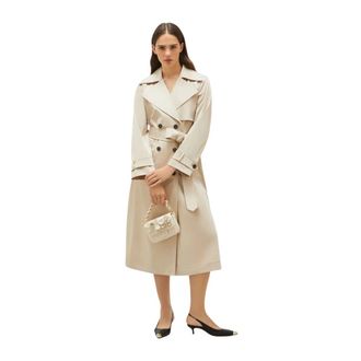Marella Belted Coats, female, Beige, M, Sand Coats for Women