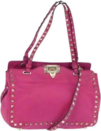 Valentino Pre-owned Vintage Handtas - Dames - Vintage Handtas - Roze - ONE Size - Leer - Vintage