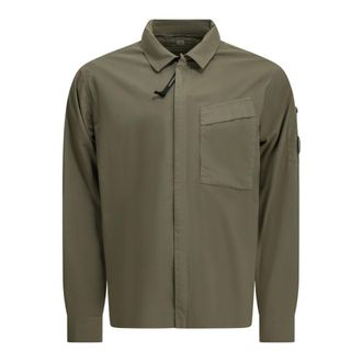 C.P. Company C.p. Company - Logo Shirt Jacket - Heren - Jassen - Groen - Maat: M Katoen
