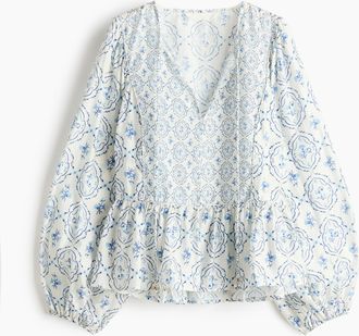 H&M Peplumbluse - White