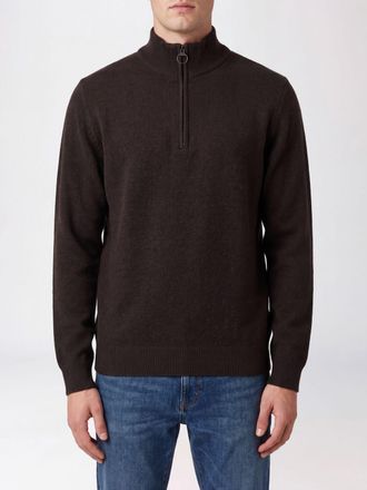 Barbour 100% Wool Half-Zip High Neck Jumper with Applied Patches