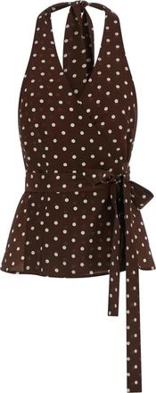 P.A.R.O.S.H. Sbillo Silk Top - Dames - Tops zonder mouwen - Bruin - XS - Tops