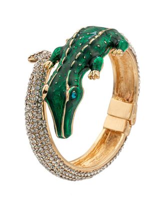 Eyecandy LA Eye Candy La Crystal See You Later Alligator Cuff Bracelet