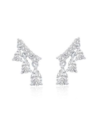 Suzy Levian Suzy Levian Silver Cz Stud Earrings
