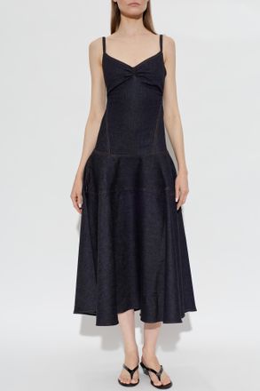 Jacquemus de-Nimes Pina Denim Dress, Womens, Navy Blue