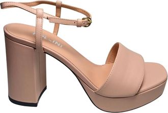 Pollini sandali Pelle - Dames - Sandalen met hakken - Roze - 40 EU - Leer - Schoenen