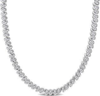 Delmar Diamond S Link Tennis Necklace - 1.98ct. in Silver at Nordstrom Rack