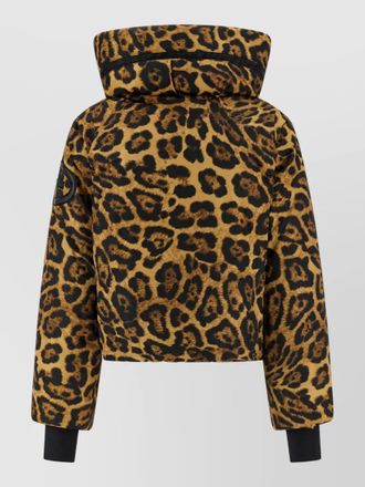 Goldbergh down animal-print short puffer jacket