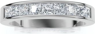 Pompeii3 950 Platinum 5/8ct Princess Cut Diamond Wedding Ring Size Selectable