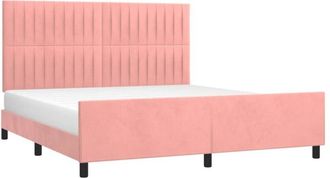 vidaXL Vidaxl - Estructura De Cama Sin Colch&oacute;n Terciopelo Rosa 160x200 Cm